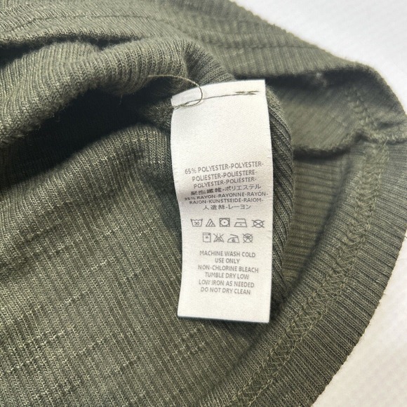 Free People Ribbed Army Green Flowy Racer Back Tank Top Small Urban Outfitters - Picture 9 of 9